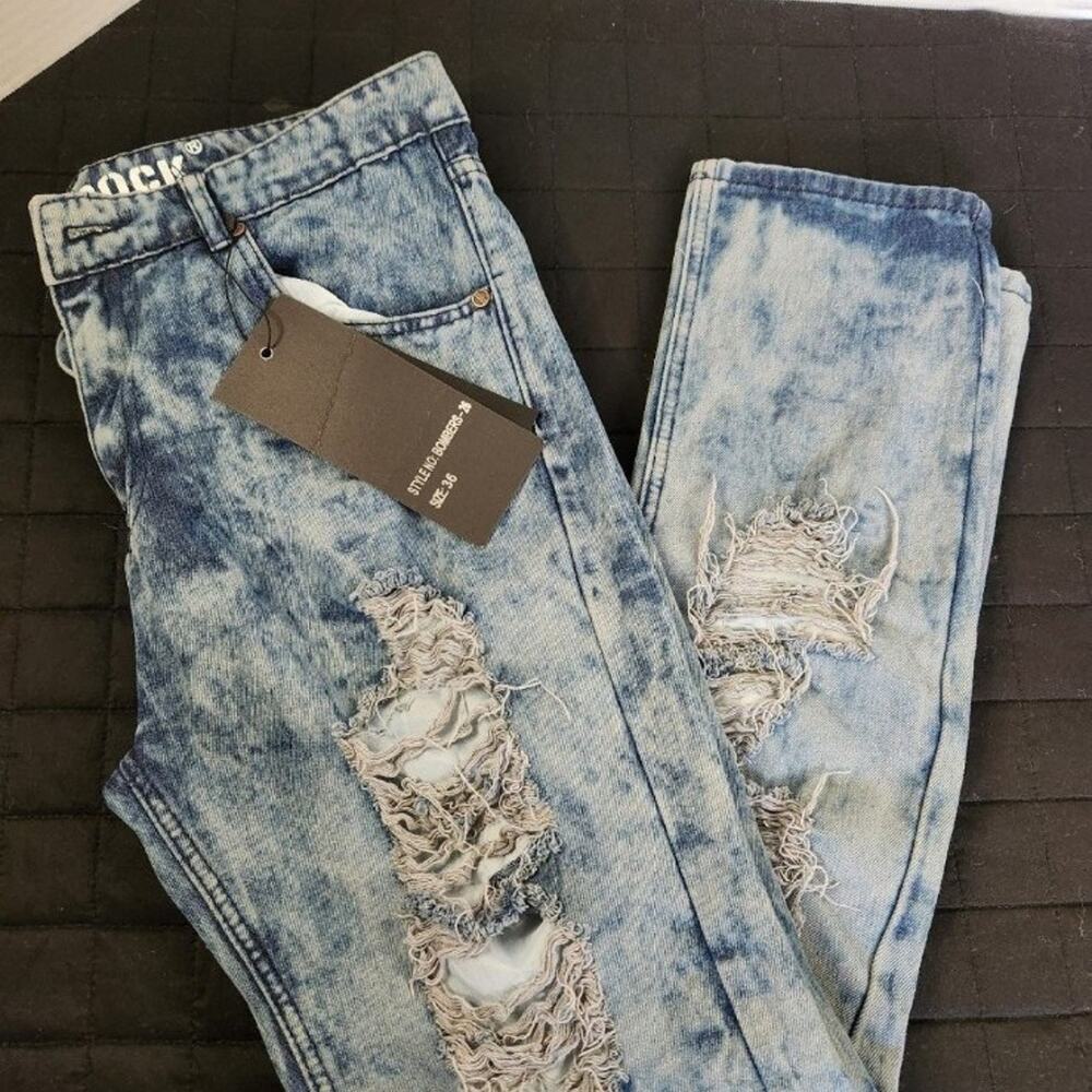 True Rock Men's distressed Jeans 36" NWT